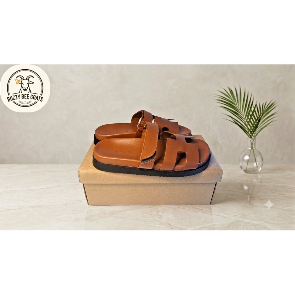 Leather Slide Sandals, Steve MaddenMayven Flatform Sandal Sz  7.5 Womens